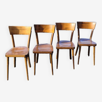 Set of 4 vintage restaurant bistro chairs - 1950s