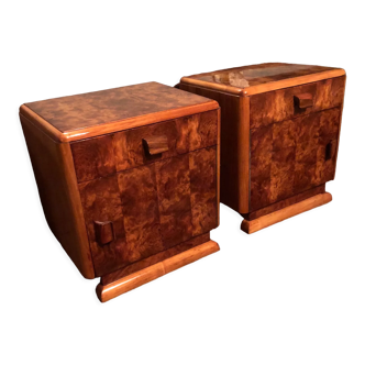 Pair of Art Deco bedside tables