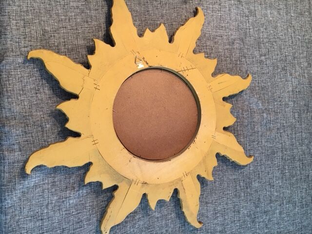 Miroir soleil bois 58cm début XXe