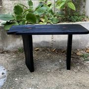 Table basse bois brûlé