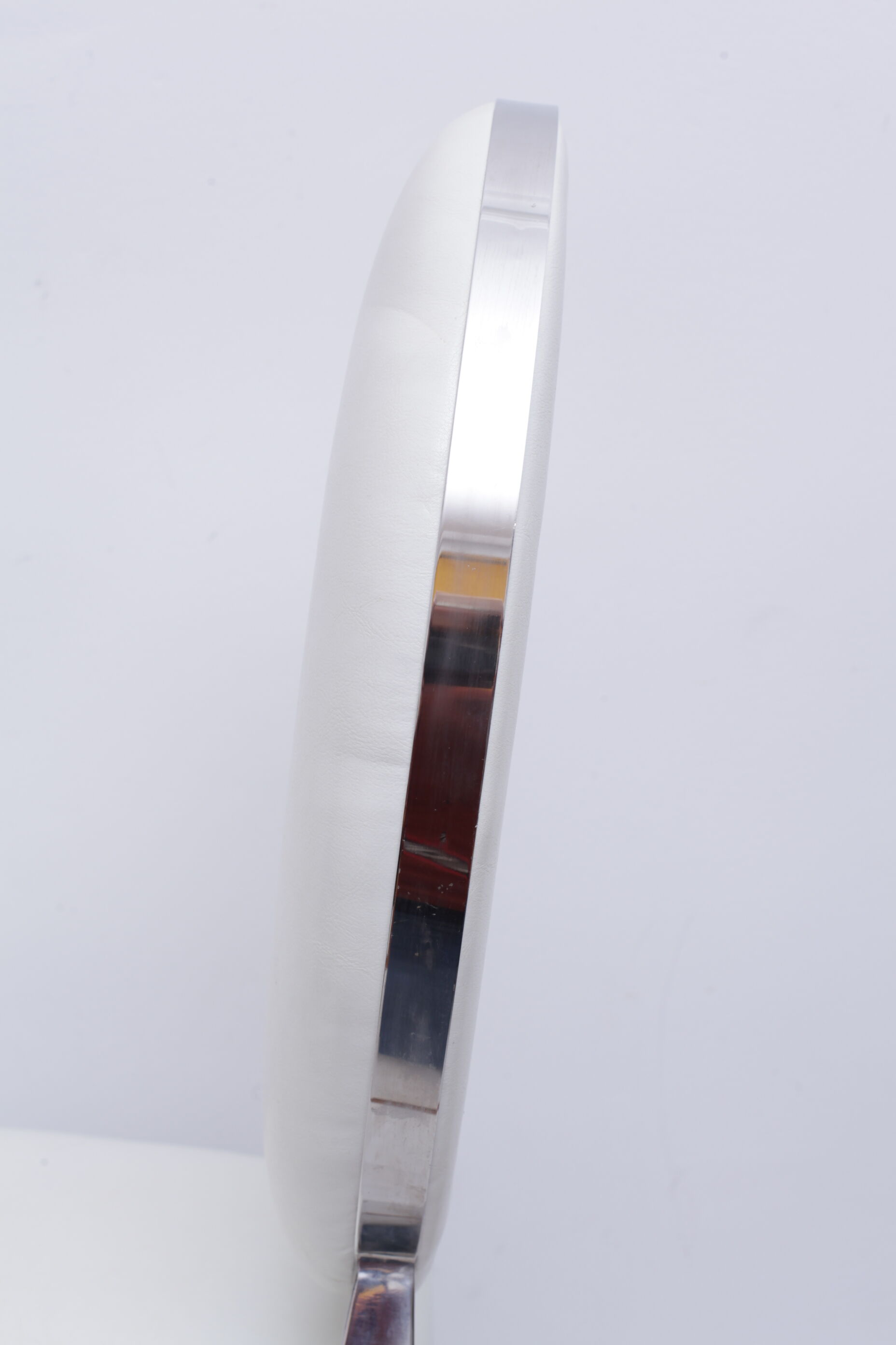 White skai chair and chrome legs