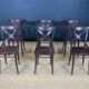 Set of 6 bistro chairs, josephine model, dark wood