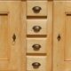 Old low sideboard / side unit / industrial furniture in solid ash
