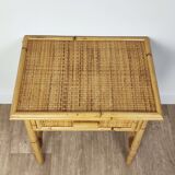 Rattan bedside table