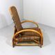 Chaise longue en rotin bicolore du milieu du siècle Années 1960