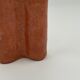 Sculptural ceramic vase from the workshop, double-spouted terracotta.