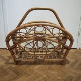 Rattan magazine holder