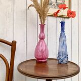 Pink clichy glass decanter