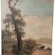 Large oil painting on canvas 2 m x 1.50 m - animated landscape - Charles Louis Verboeckhoven
