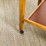 Scandinavian folding teak games table
