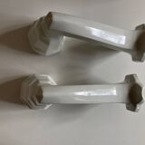 Pair of porcelain wall lights 1950 bathroom
