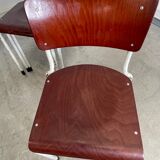 Set of 4 Gispen mahogany chairs Netherlands 70s