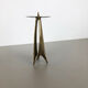 Brutalist Brass Metal Candleholder by Klaus Ullrich for Faber & Schumacher 1950s
