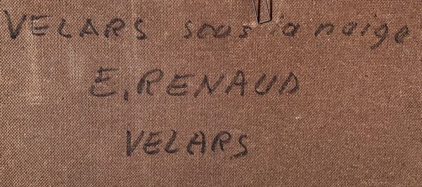 Tableau encadré HSP Emile Renaud vers 1950 Velars (sur Ouche - Bourgogne)