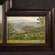 Triptyque de peintures vue du lac de Lugano, 20e siècle