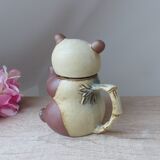 Vintage Authentic Zoomorphic Panda Teapot in Japanese Stoneware