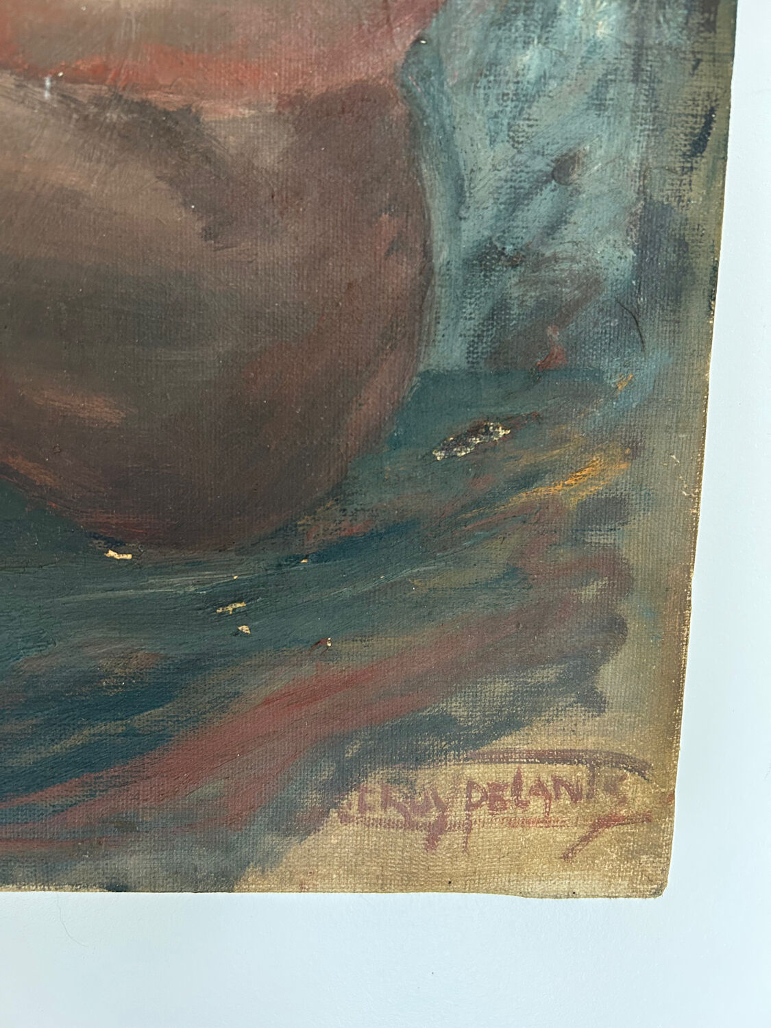 Oil on canvas period art deco