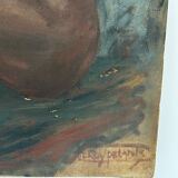 Oil on canvas period art deco