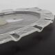Vintage Murano glass serving platter with dolphin decoration, Italy, 1980s.