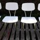 Set of 4 chairs in white 60s formica 70