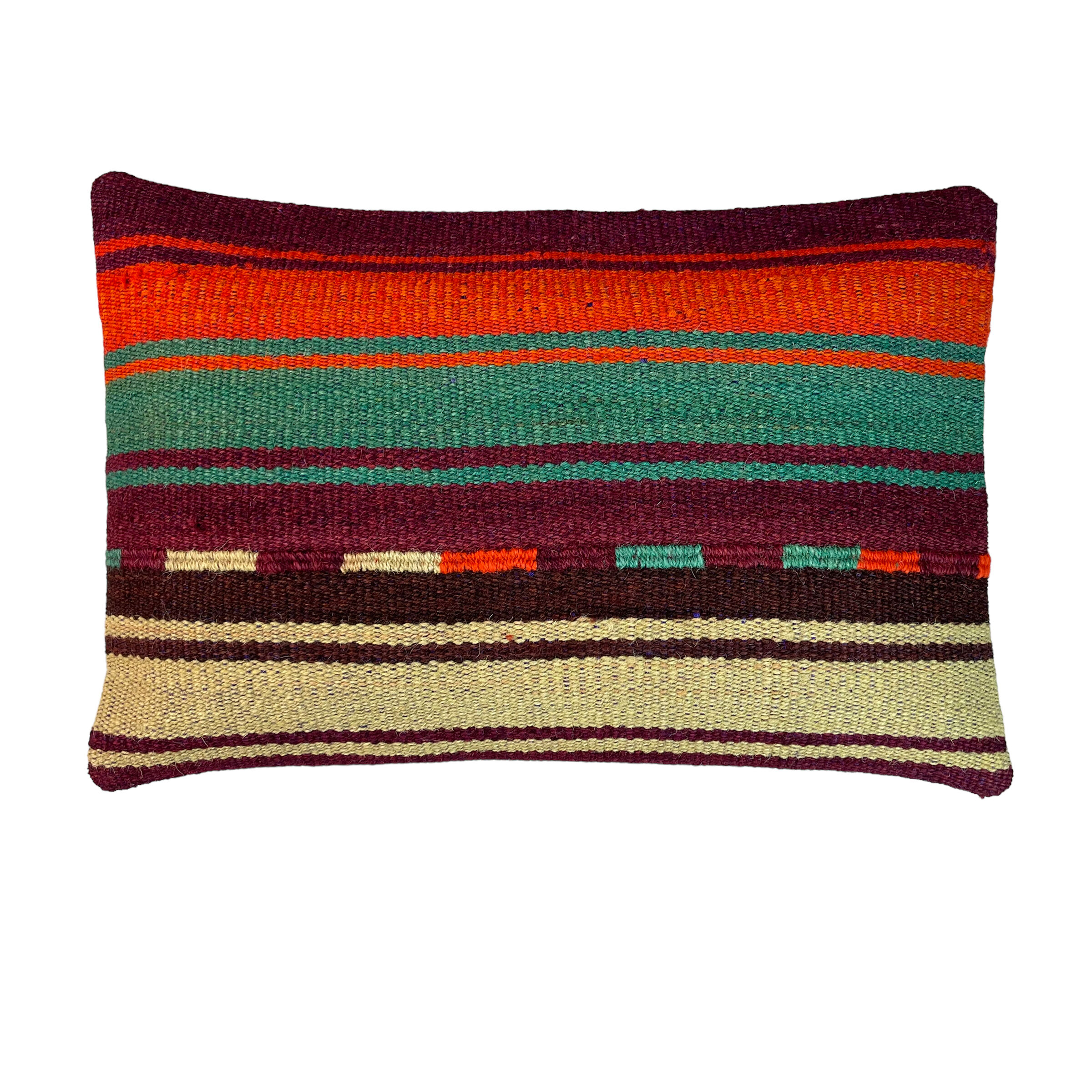 Vintage turkish kilim cushion cover, 30 x 50 cm