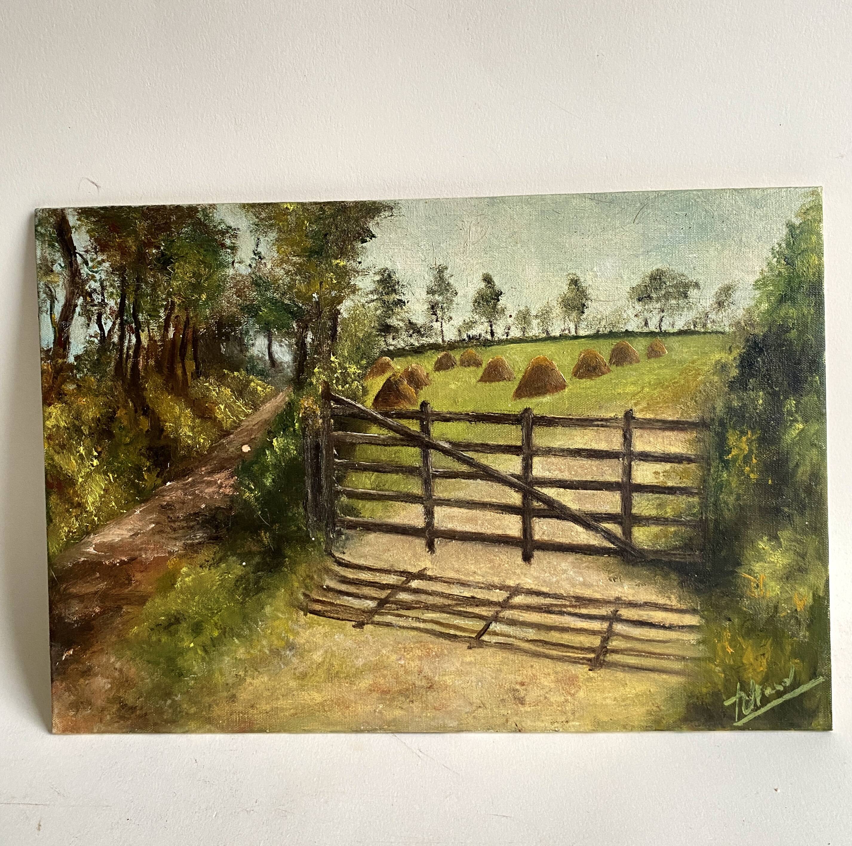 Oil on cardboard, early 20th century