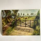 Oil on cardboard, early 20th century