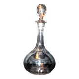 Carafe ancienne en cristal de baccarat - catalogue 1907 forme gondole à côtes plates 21cm