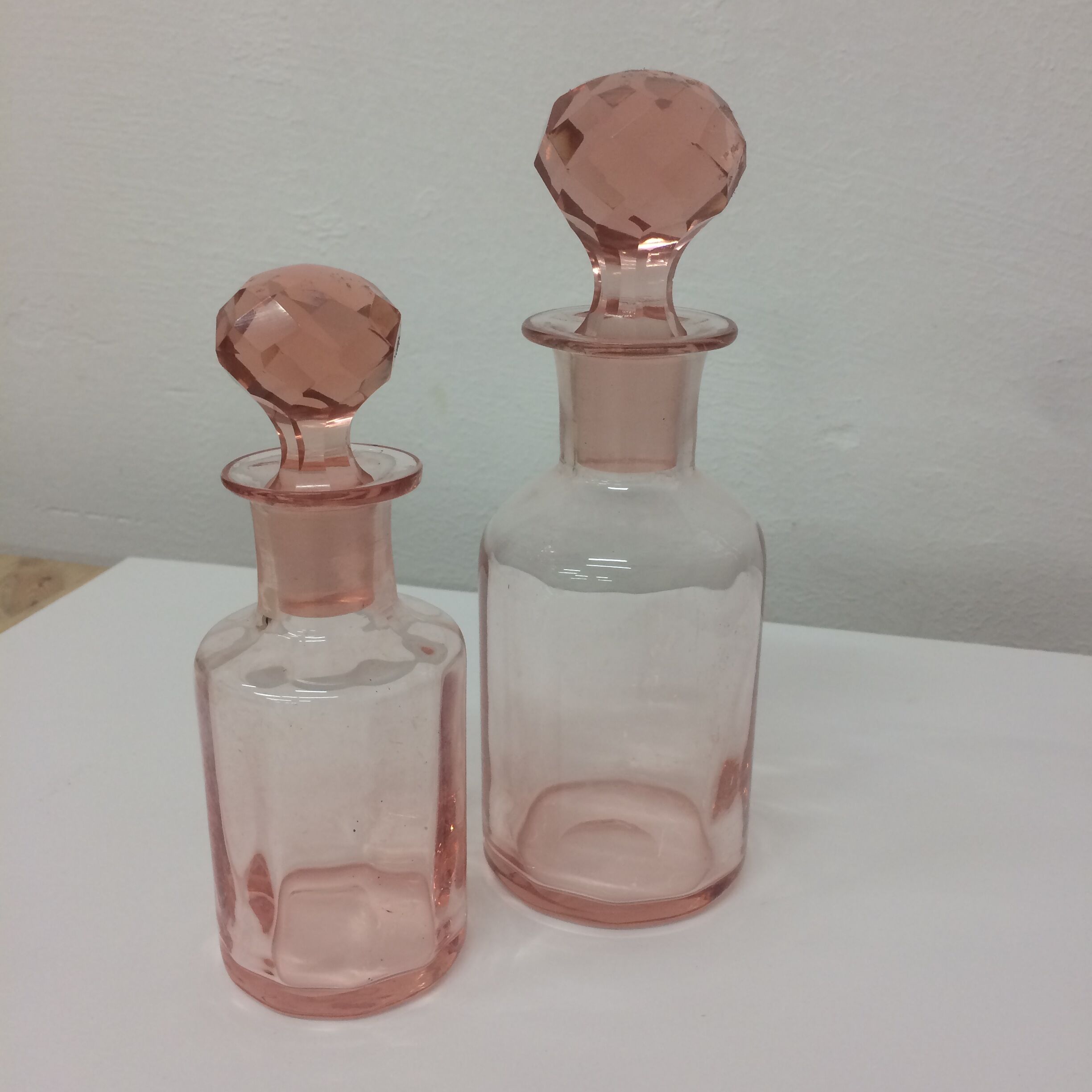 Pink pair of bottles