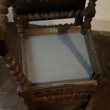 Pair of Louis XIII style oak chairs