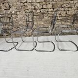 Round table and 4 chairs set, 1970