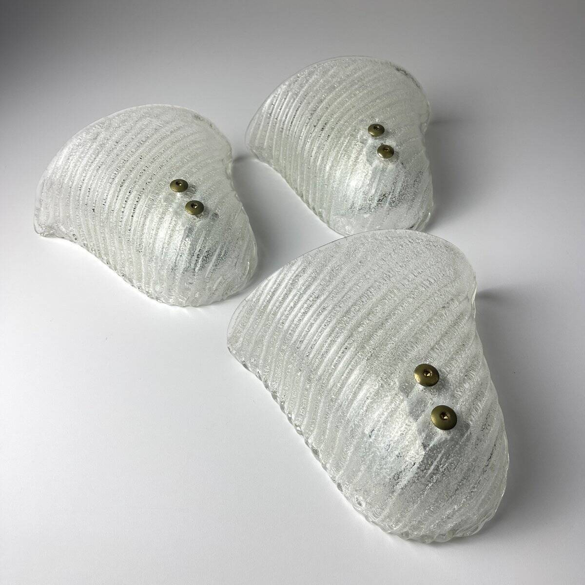 Original Murano wall lamps, Italy, 1970s