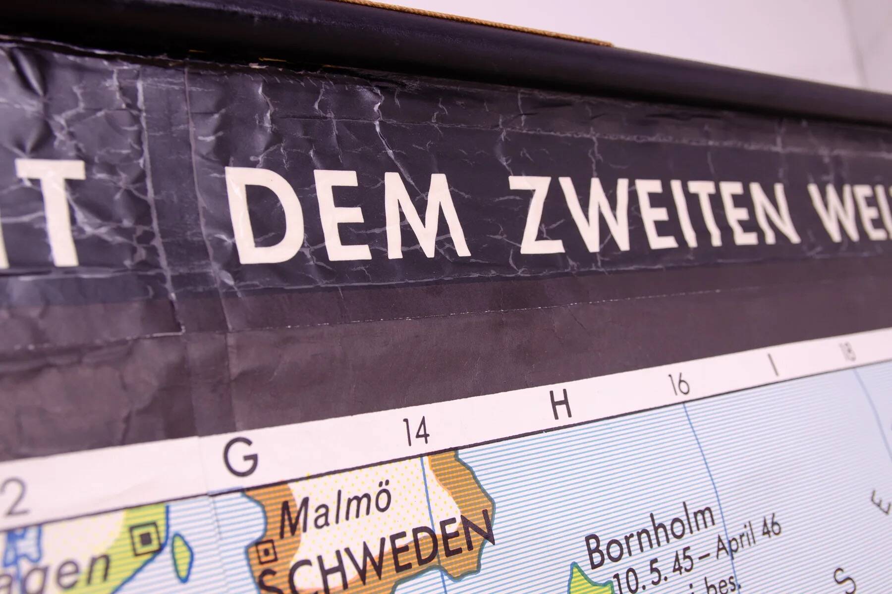 German Vintage school map of Central Europe, 1961