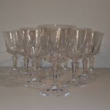 10 verres en eau cristal