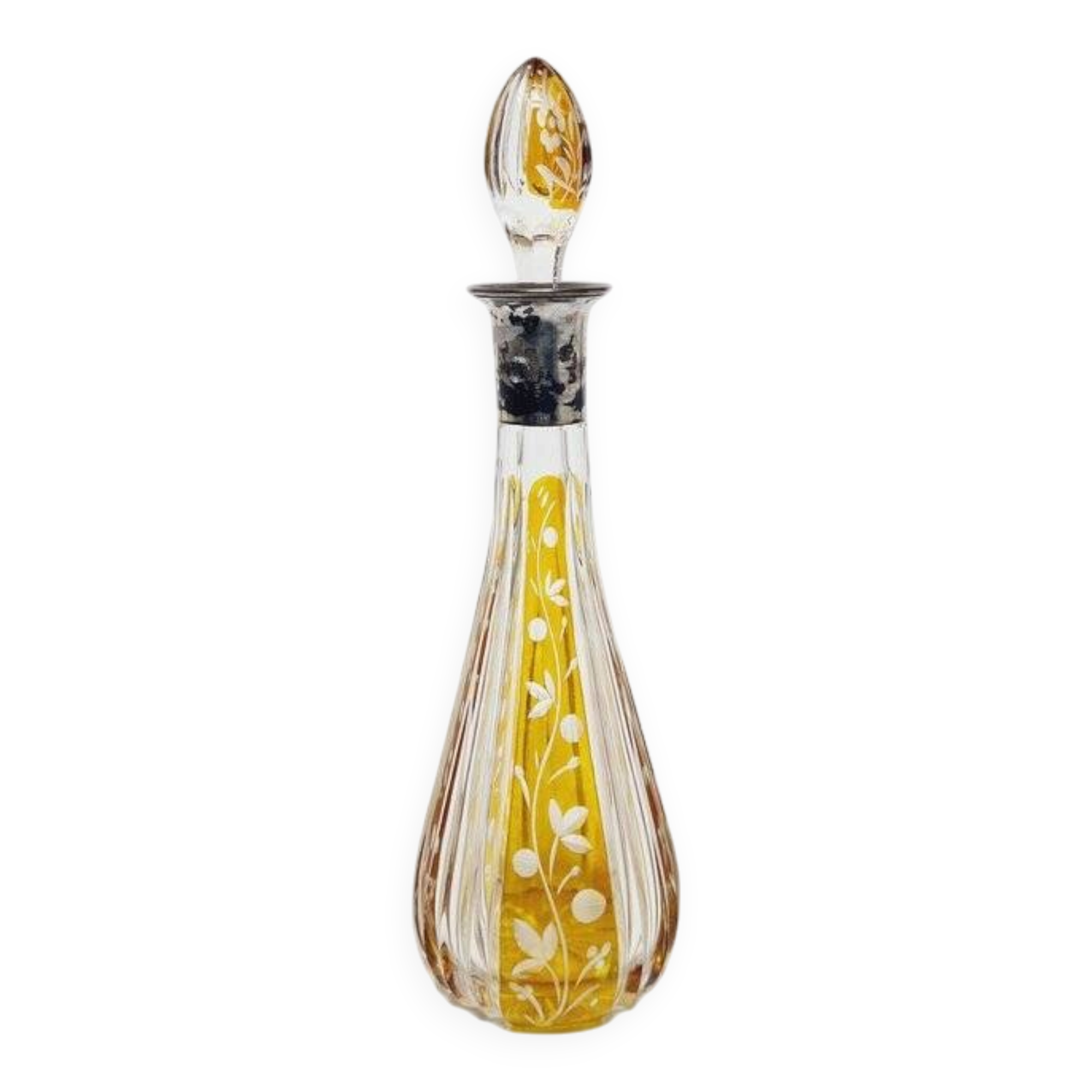 Art Deco crystal silver carafe, Denmark, 1930s