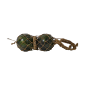 Boules en verre et cordage