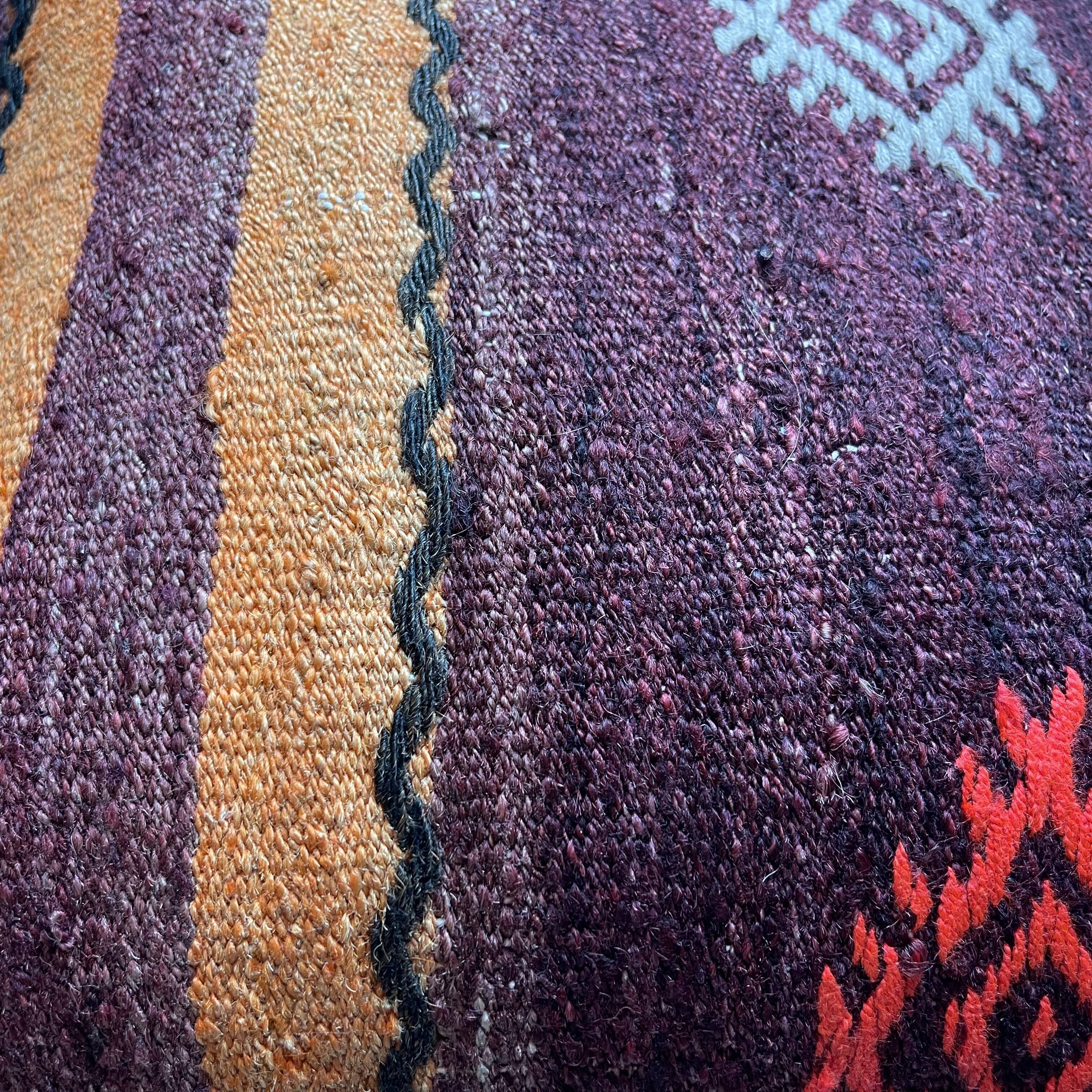 Vintage turkish kilim cushion cover 40 x 40 cm