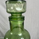 Bouteille verre verte cratères