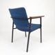 Avanti armchair in metal fabric and teak