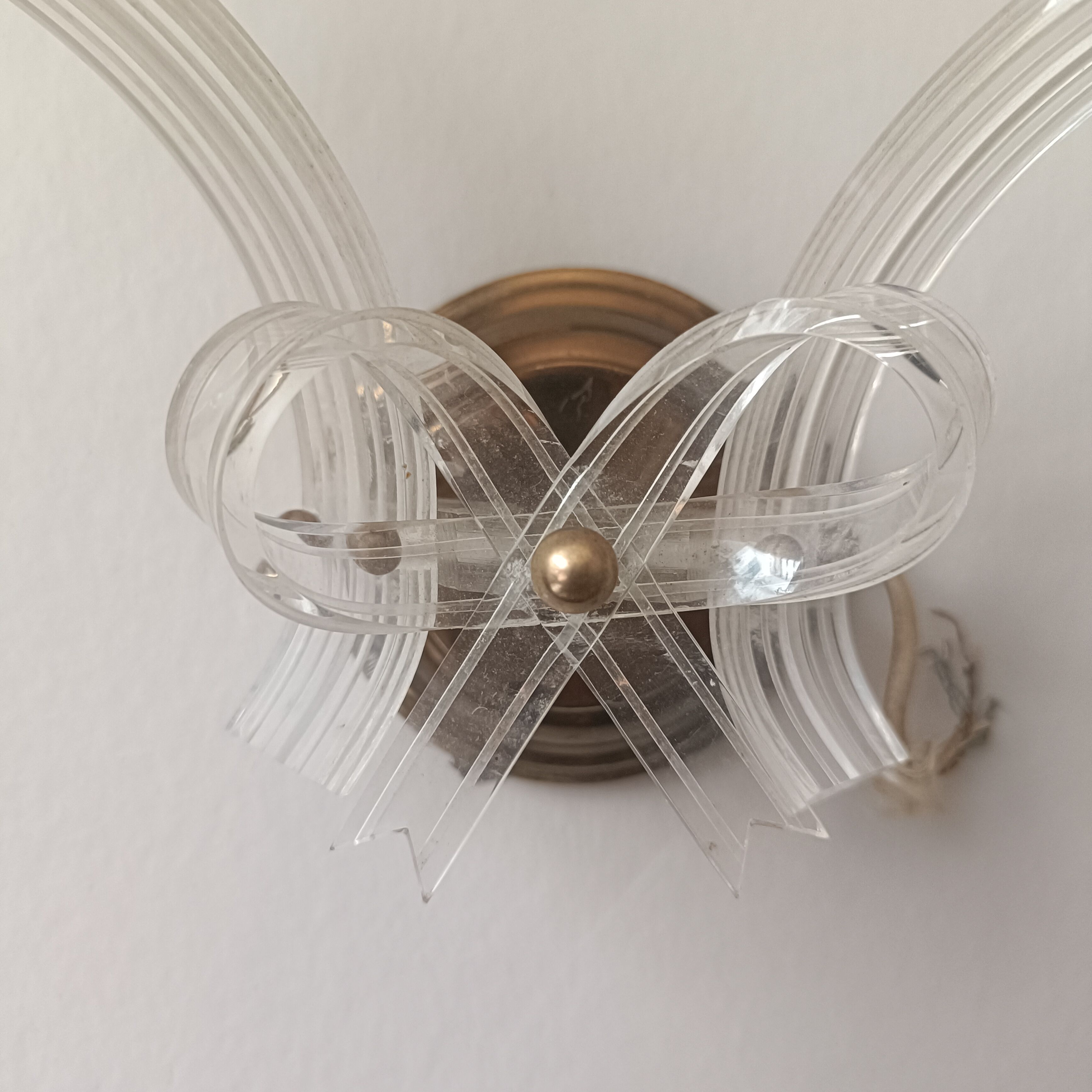 Pair of vintage bow wall lights