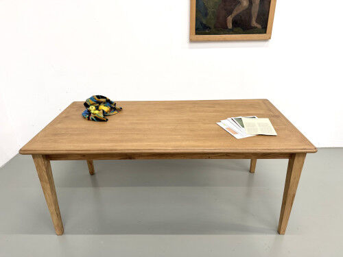 Campaign table in oak and pine, 1970s