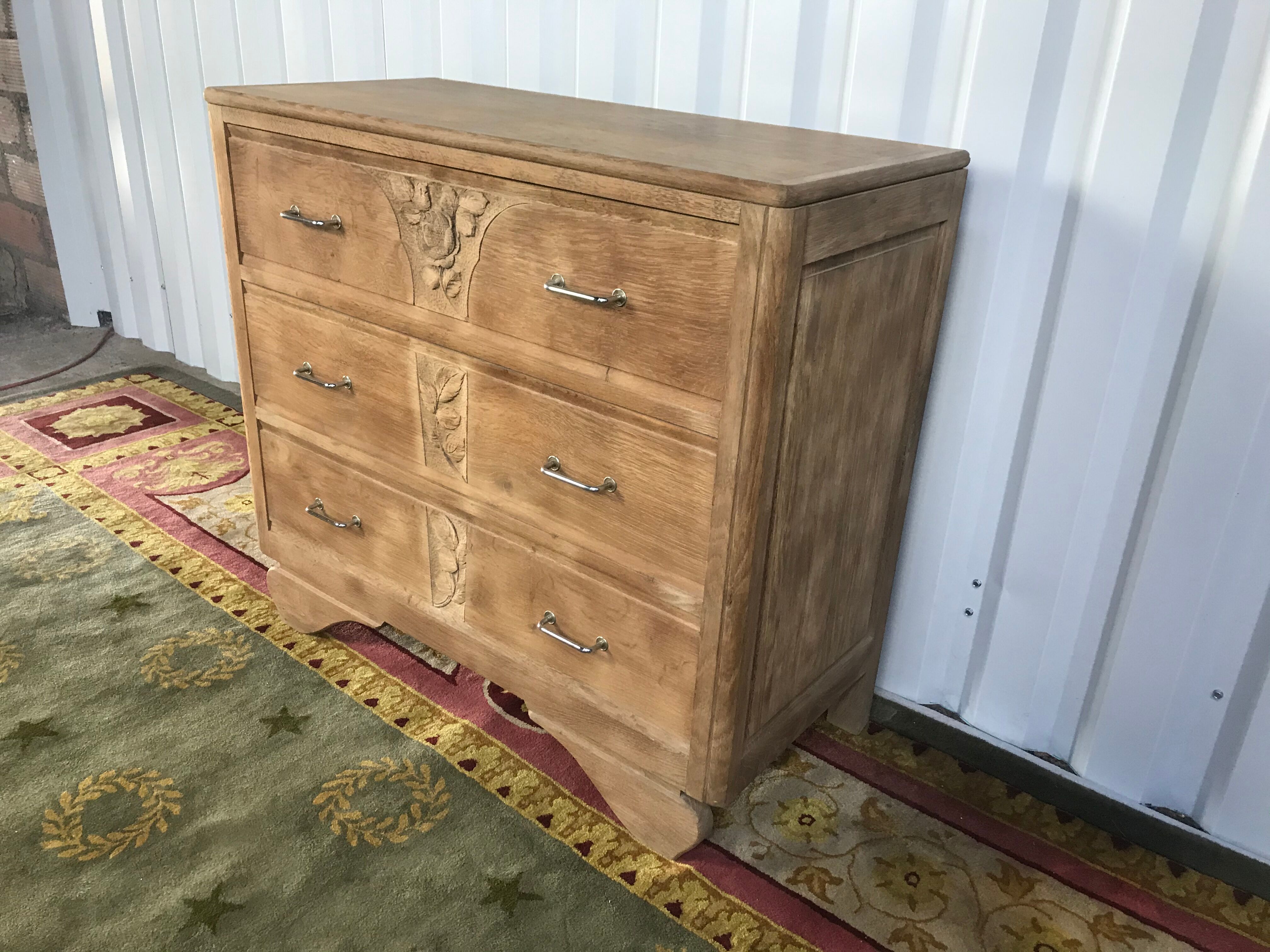 Art deco dresser in solid oak