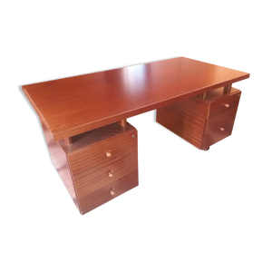 bureau 4 faces en acajou