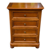Commode louis philippe en bois massif avec 4 tiroirs