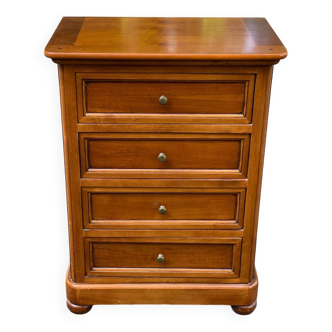 Commode louis philippe en bois massif avec 4 tiroirs