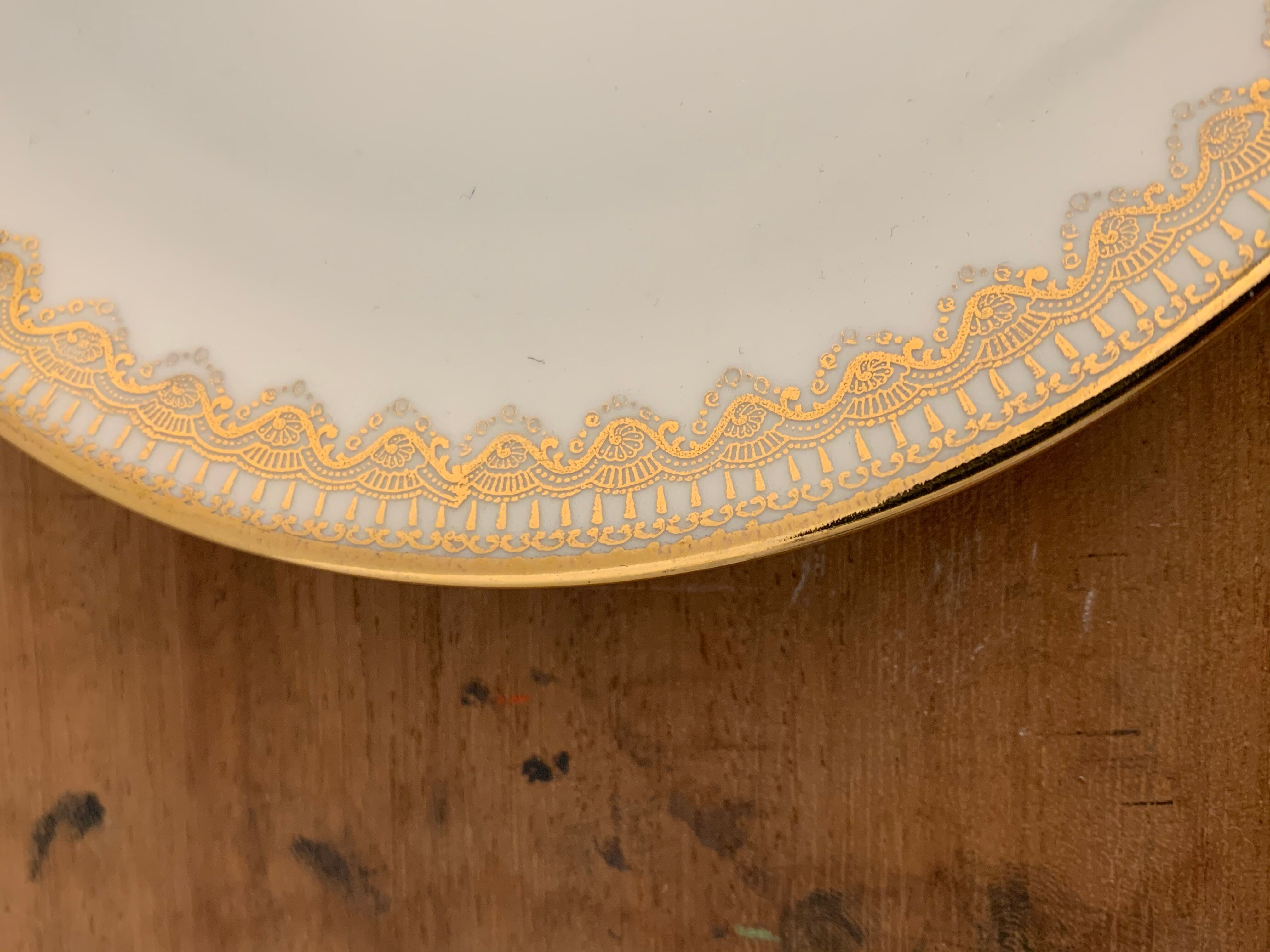 Pair of Bayonne porcelain cups and saucers