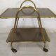 Vintage brass serving trolley