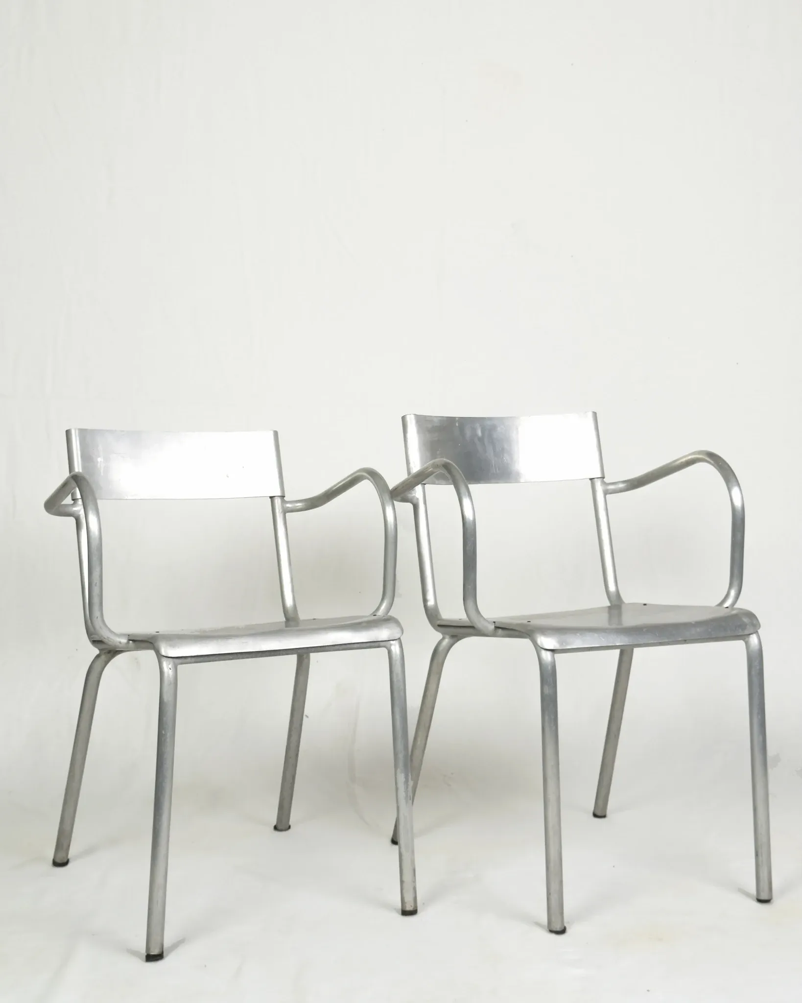 Aluminium armchairs by Castagna, Sale Marasino, Italy, 1930s - set of 2