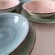 Ensemble de 7 assiettes plates et creuses vintage