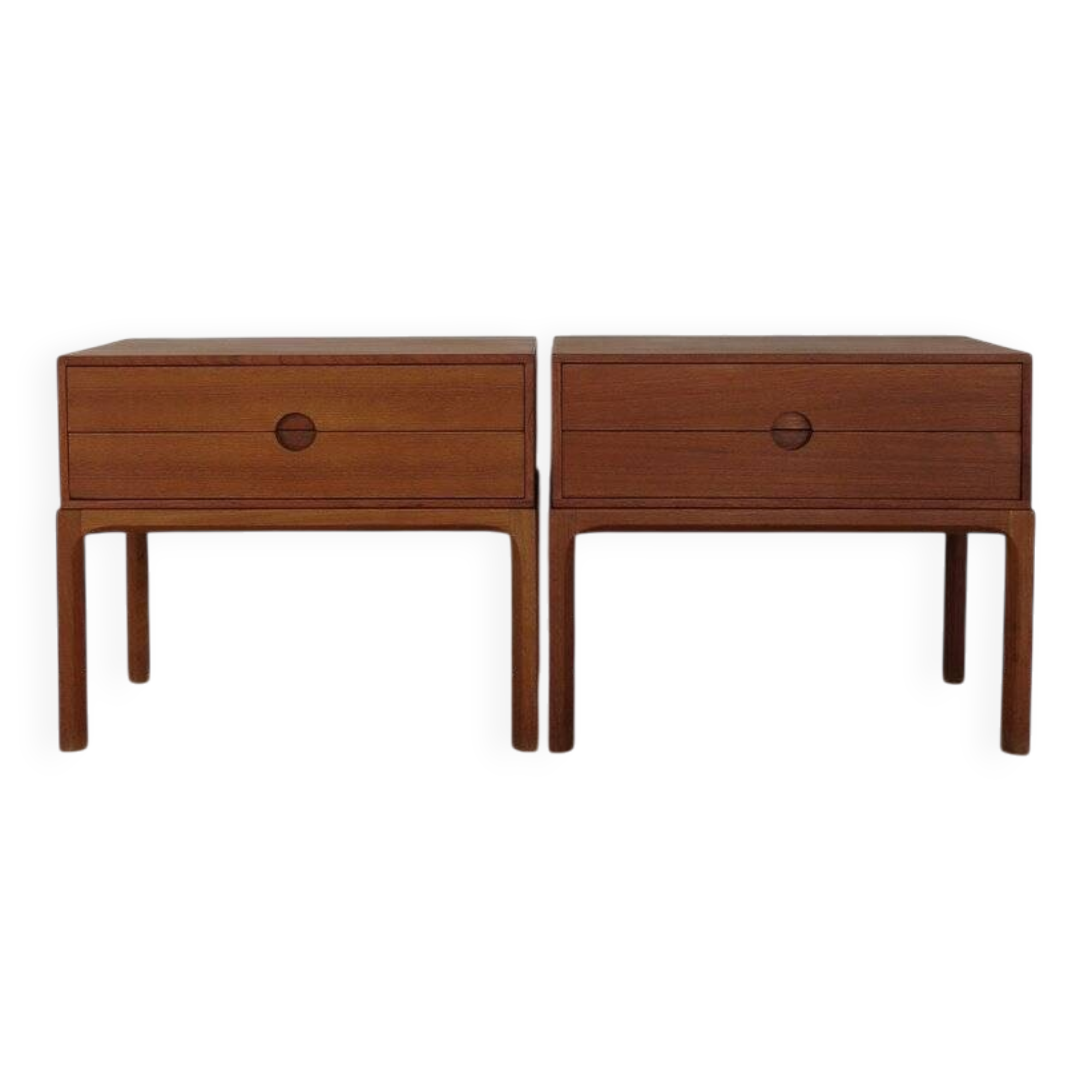 Scandinavian Teak Nightstands by Kai Kristiansen for Aksel Kjersgaard, Denmark, 1960s, Set of 2
